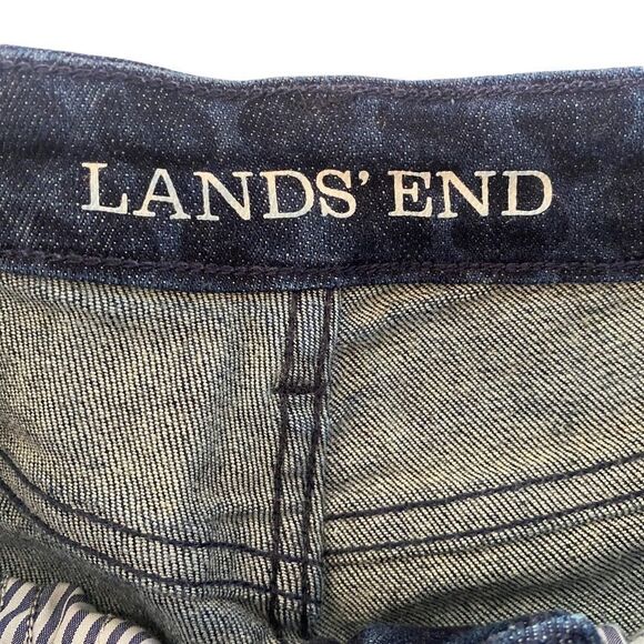 Lands End Geometric Design Slim Jeans Sz 6 - Picture 8 of 8